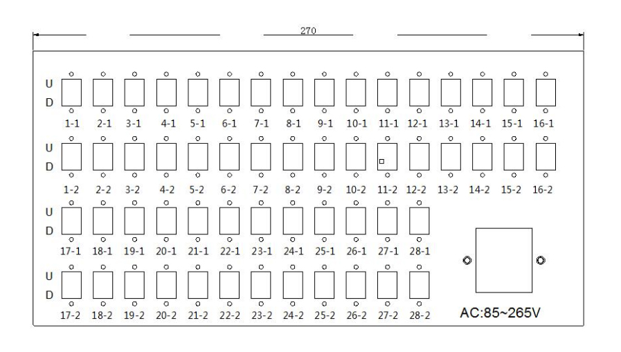 28-d1x2 optical switch equipment Rear panel